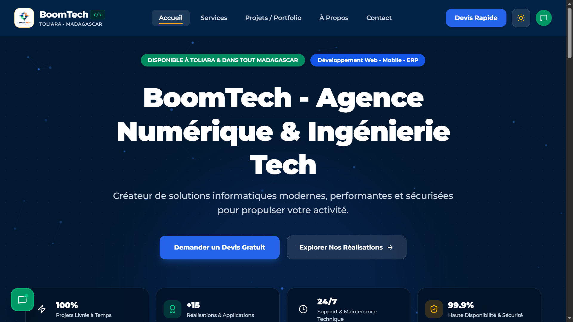 Je crée votre site web avec React